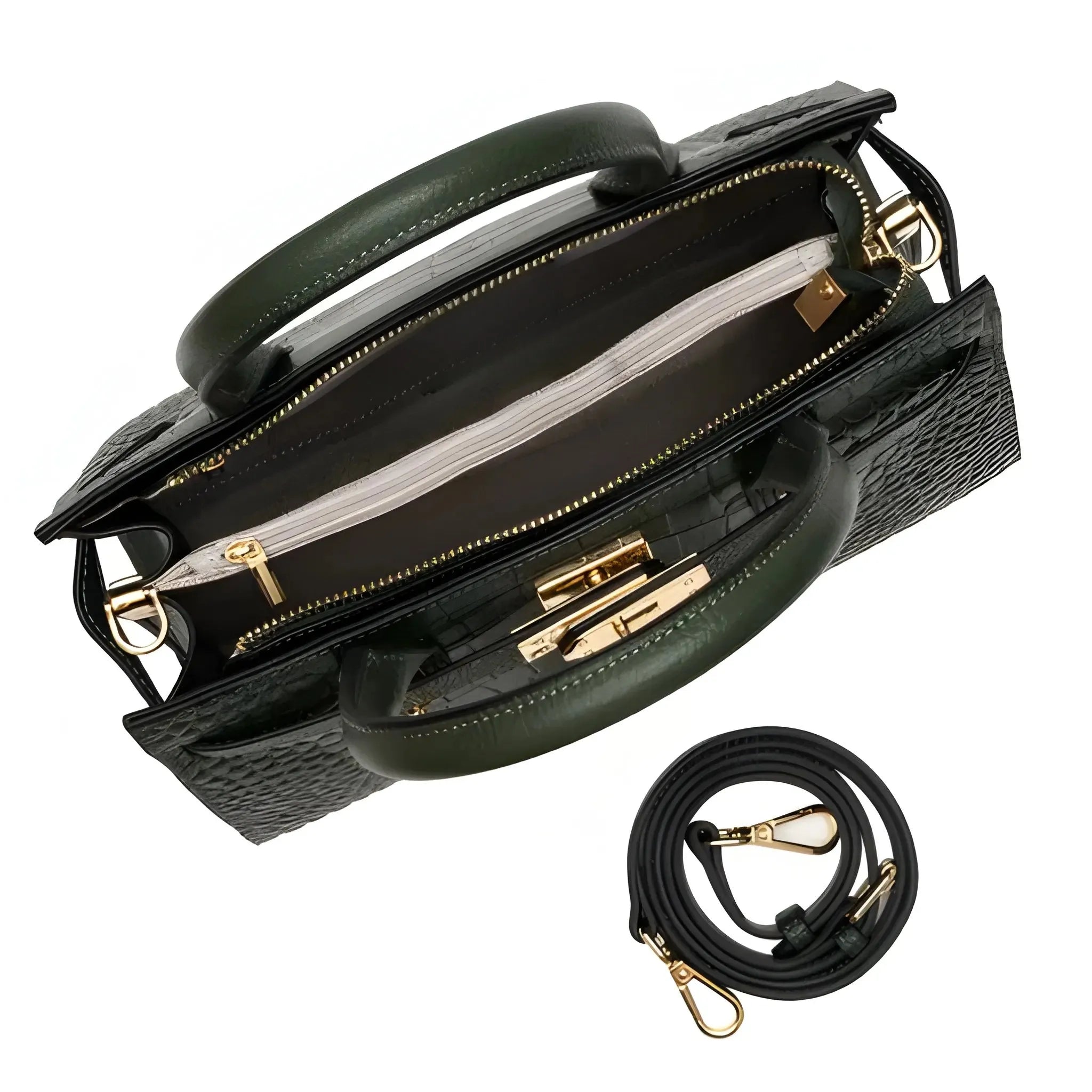 Women's Shoulder Hand Bag with Detachable Strap and Top Handle
