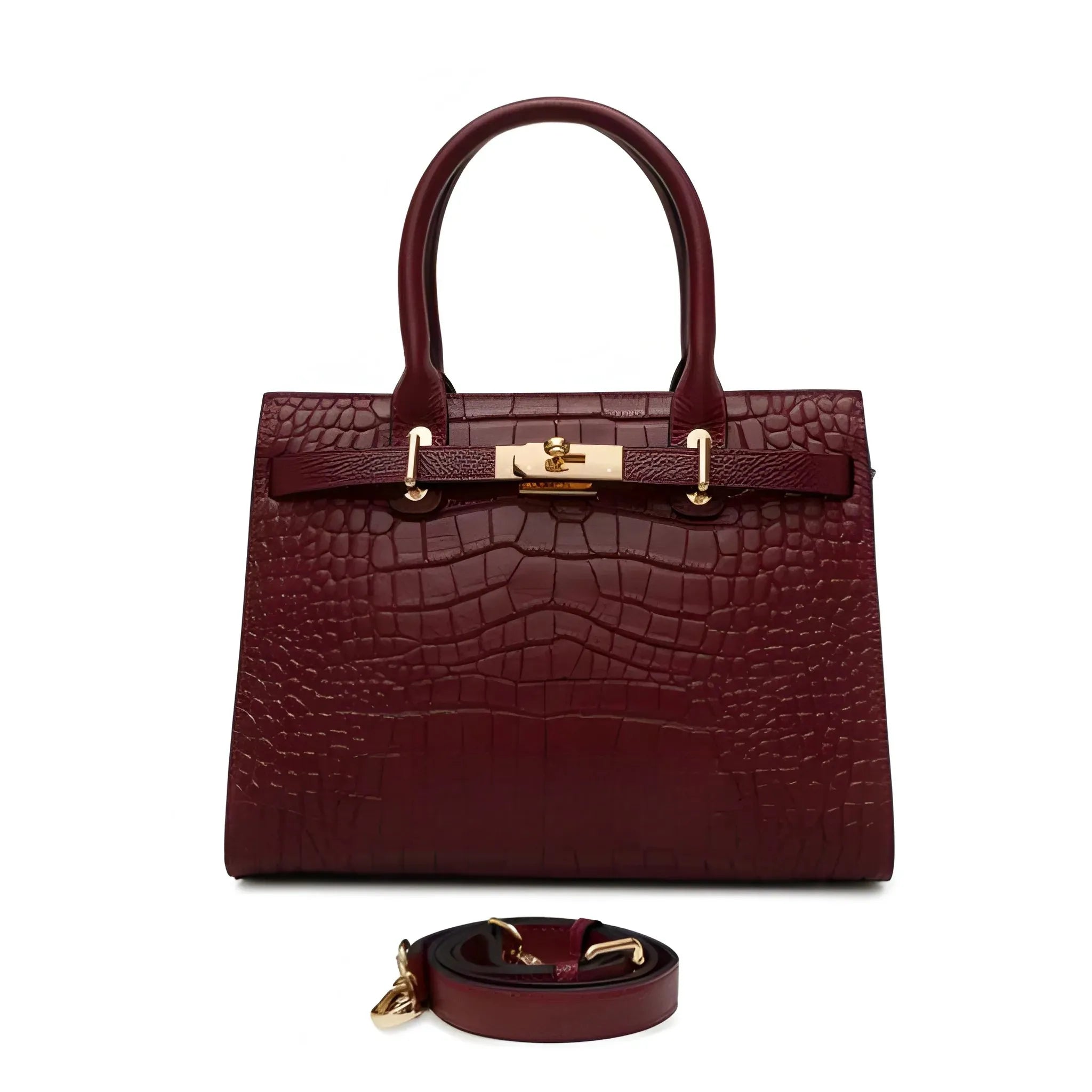 Women's Shoulder Hand Bag with Detachable Strap and Top Handle