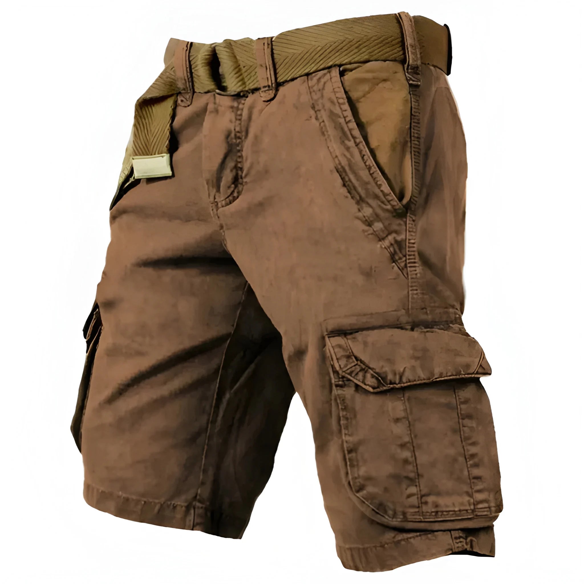 Men's Cargo Casual Shorts with Pockets and Zip Pockets