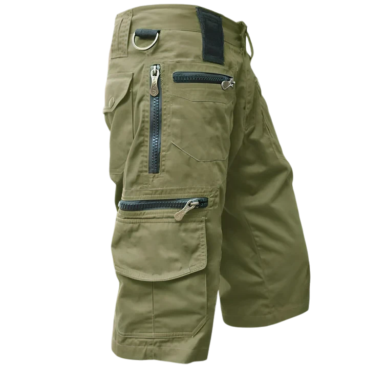 Men's Cargo Casual Shorts with Zip Pockets