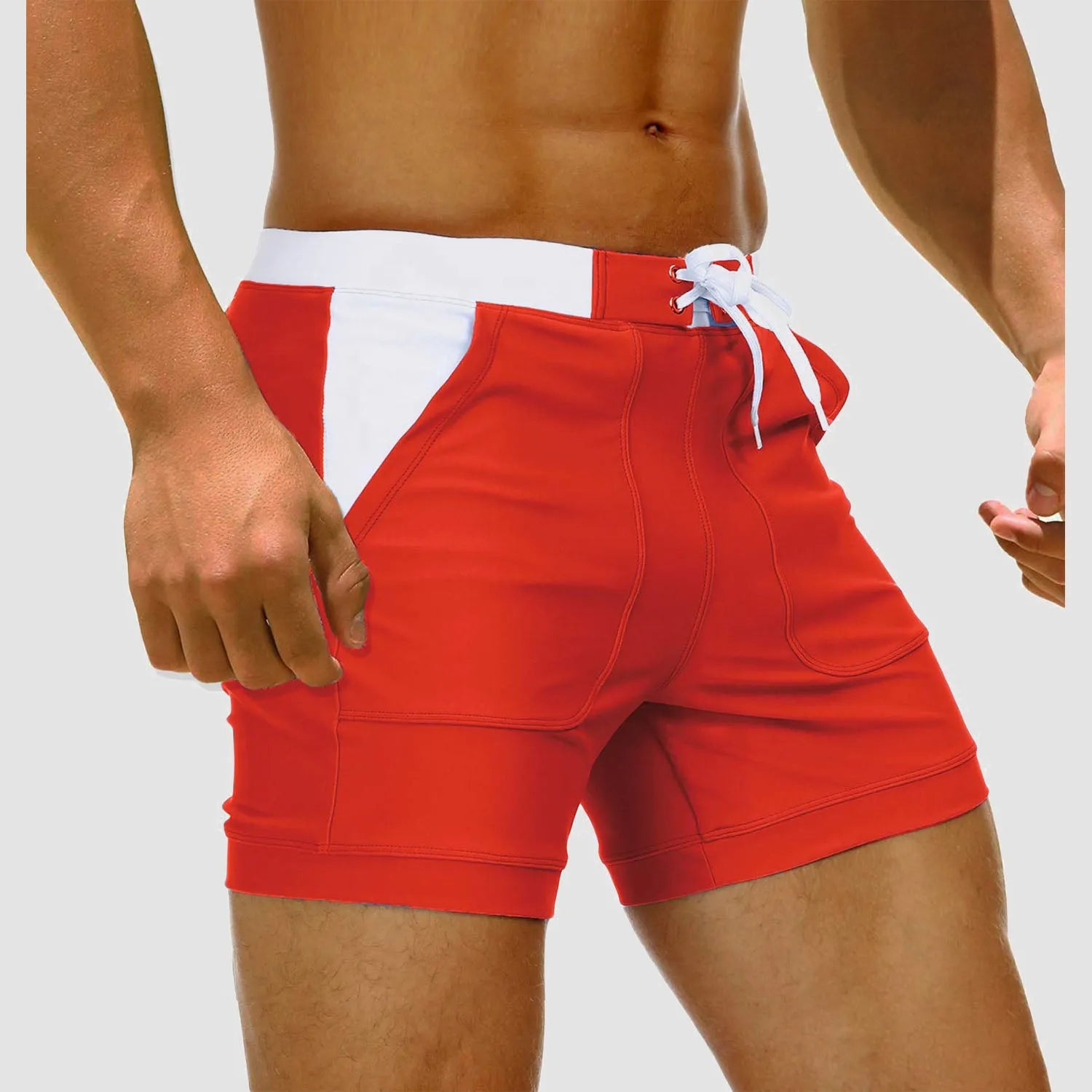 Men's Swimming Trunks Shorts with Drawstring Waist and Pockets