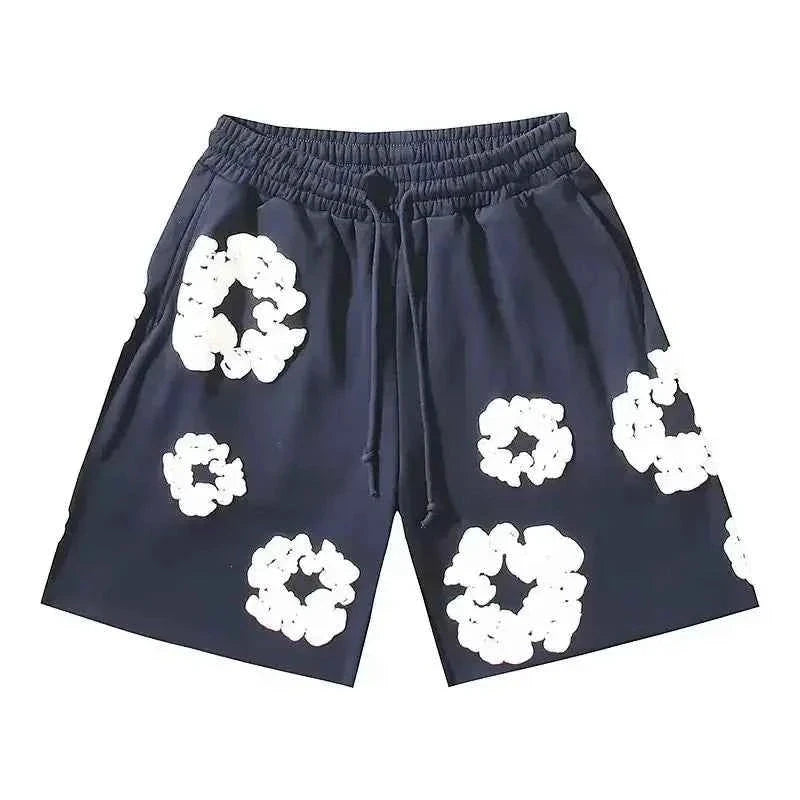 Men's Casual Graphic Shorts with Drawstring Waist and Pockets