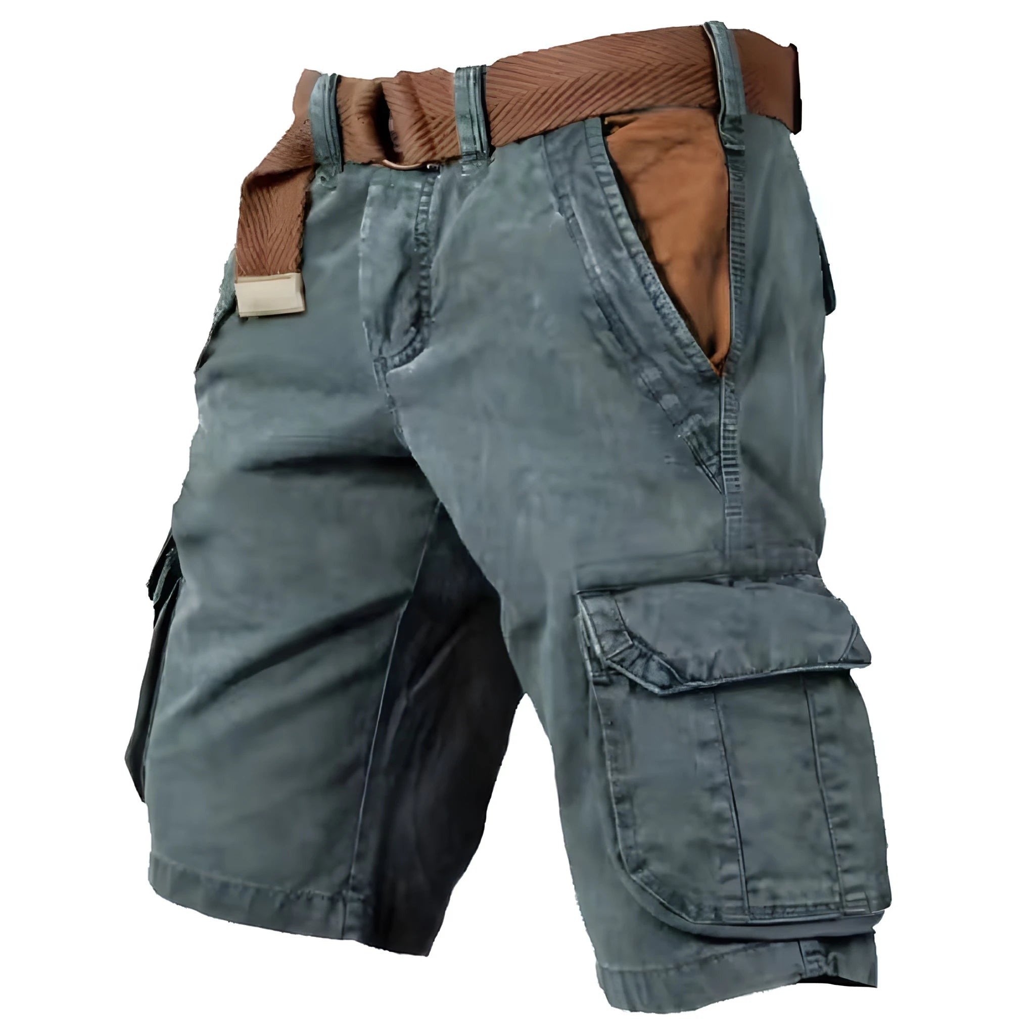 Men's Knee Length Cargo Shorts with Functional Pockets