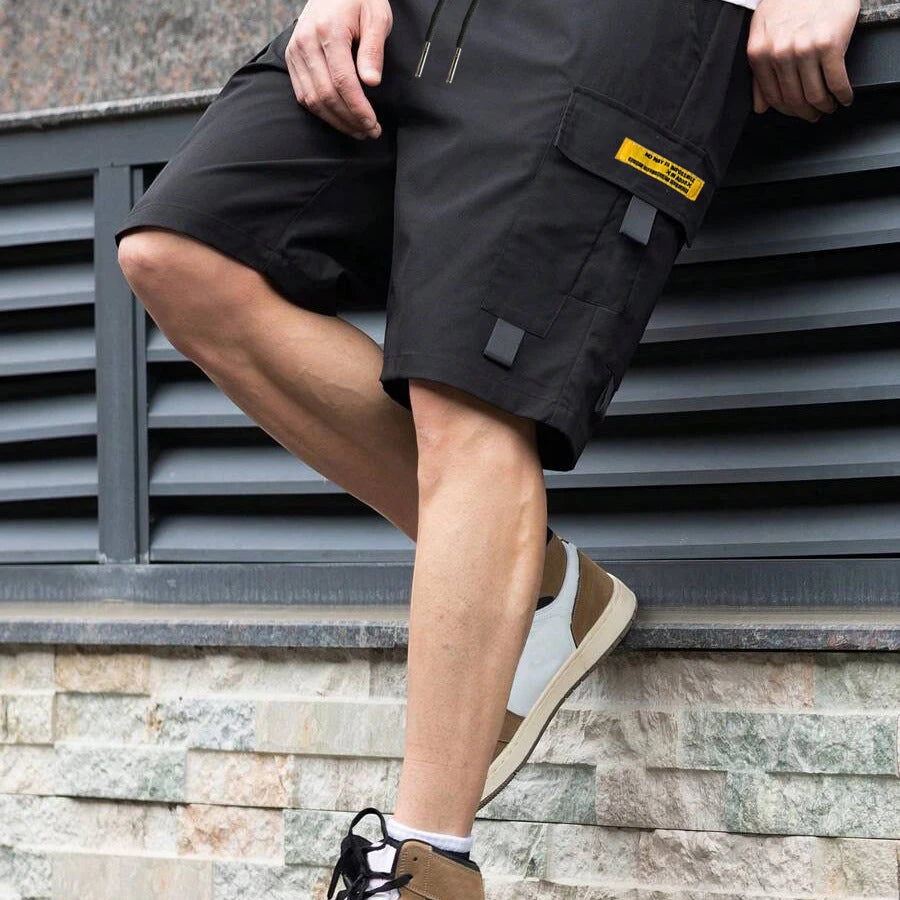 Men’s Summer Casual Shorts with Elastic Waist and Pockets