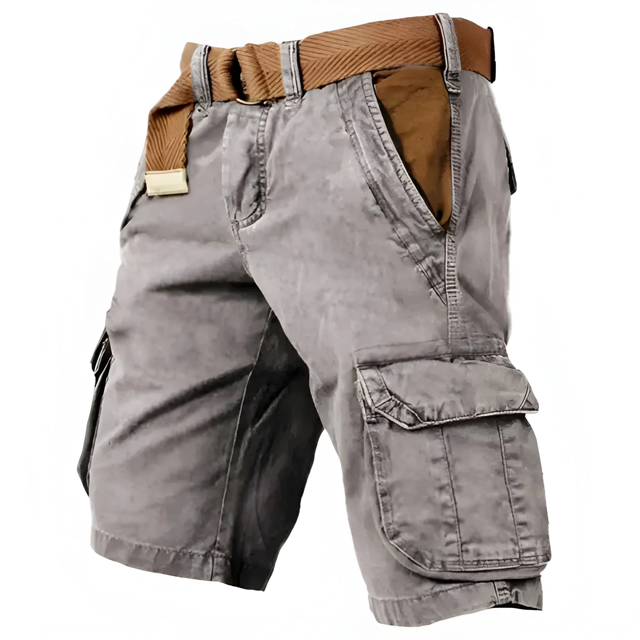 Men's Cargo Casual Shorts with Pockets and Zip Pockets