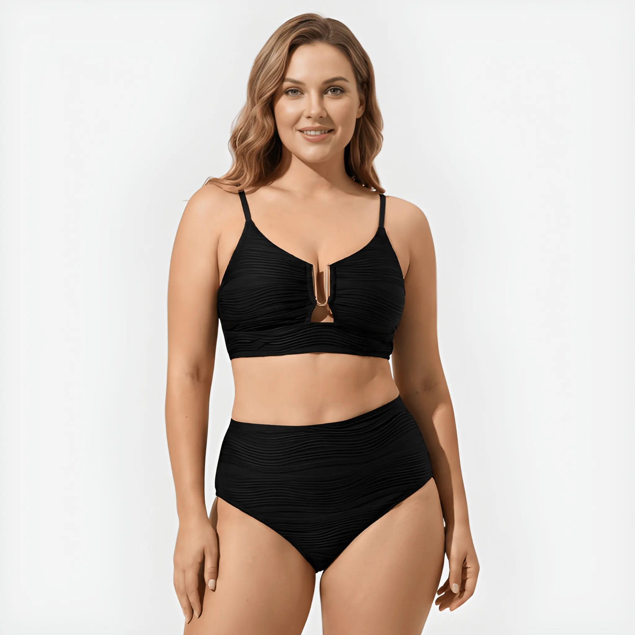 Women's Elegant Sculpting Bikini with U-Wire Detail and Adjustable Straps