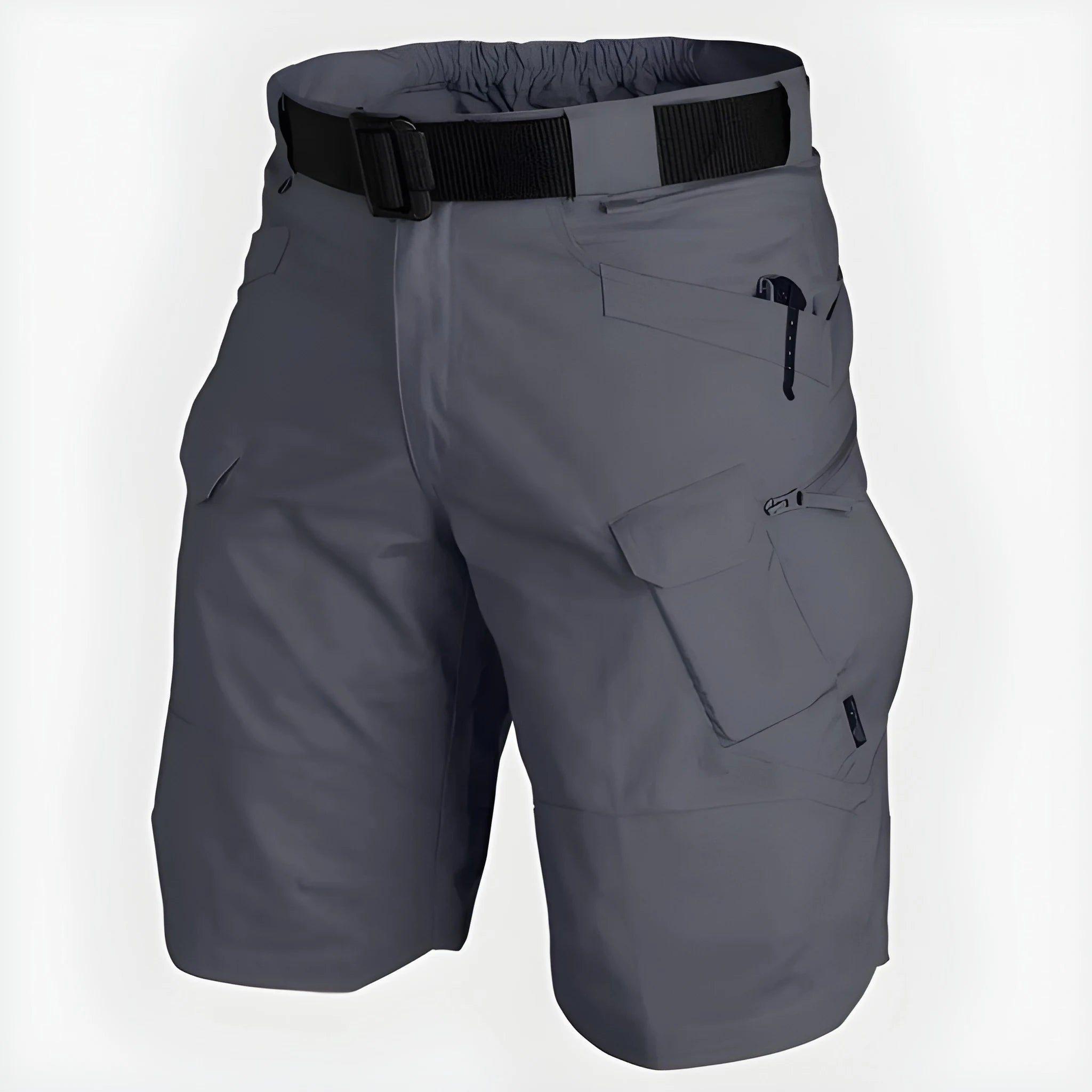 Men's Cargo Casual Shorts with Zip Pockets and Pockets