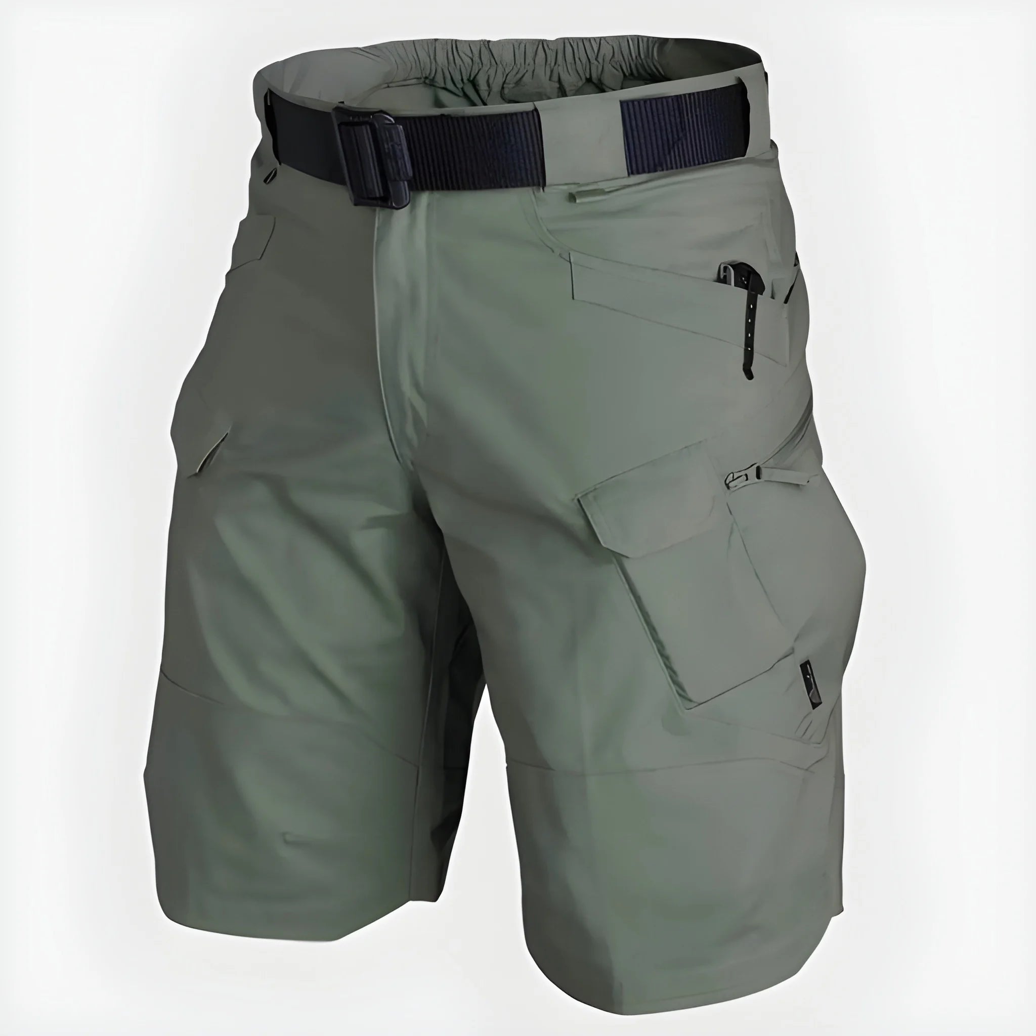Men's Cargo Casual Shorts with Zip Pockets and Pockets