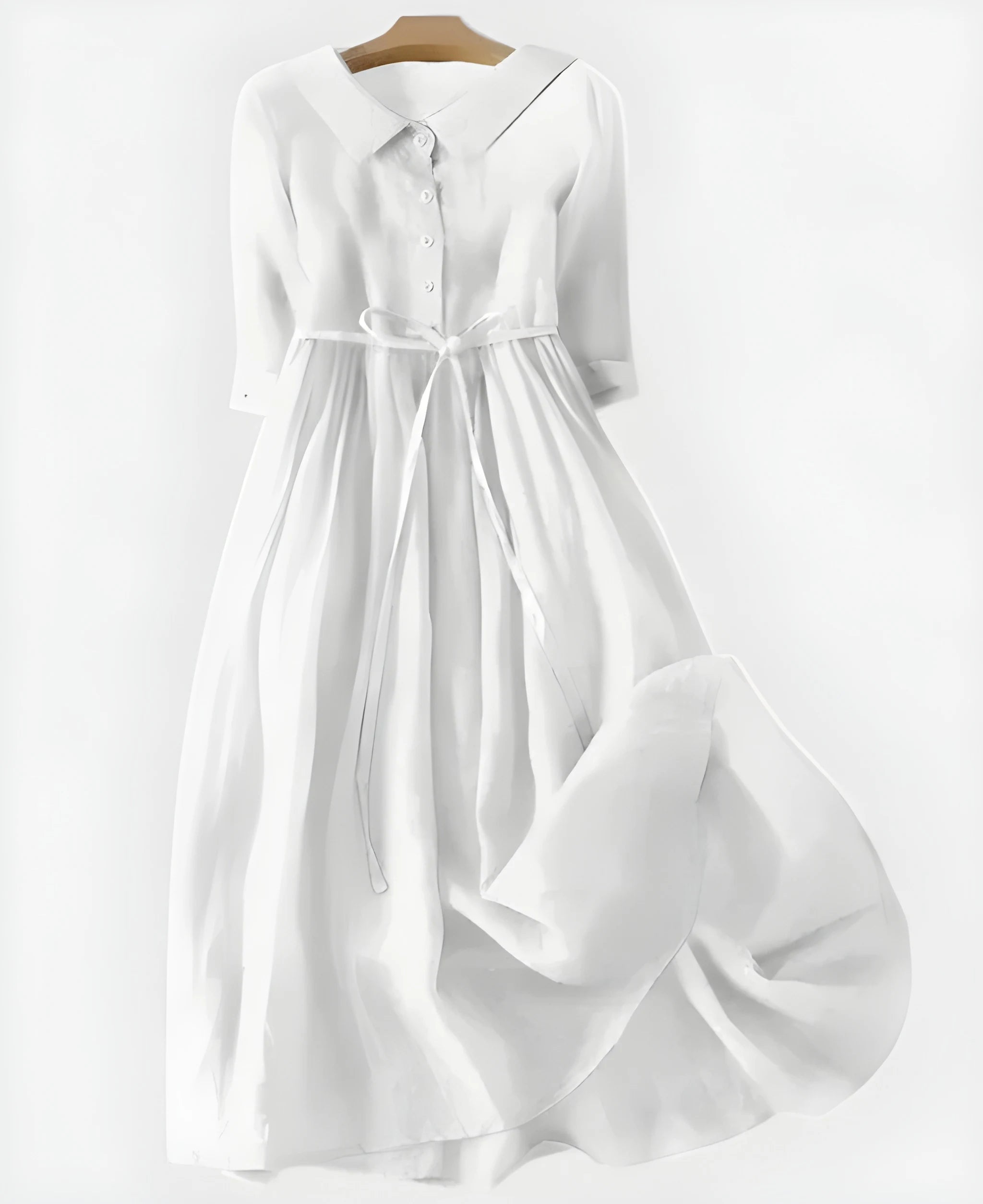 Women's Casual Elegant Midi Summer Dress with Ruffle