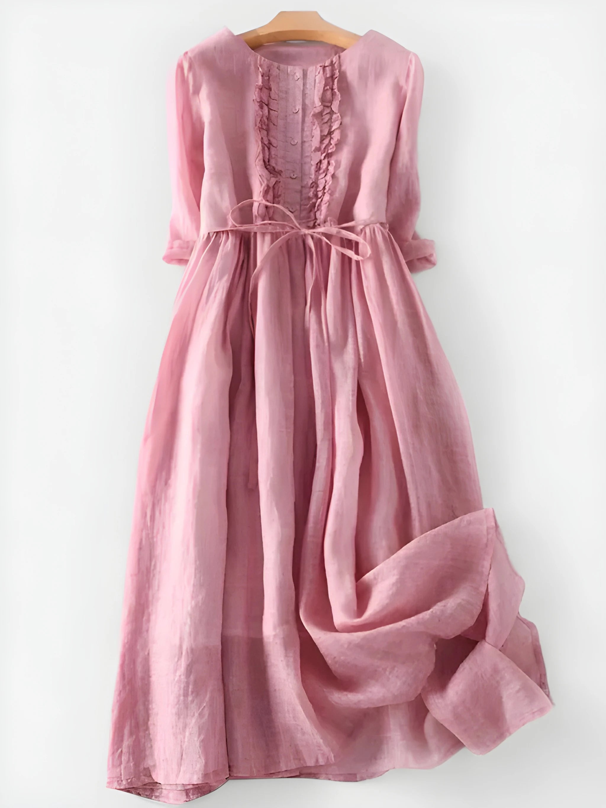 Women's Elegant Casual Midi Summer Dress with Ruffle