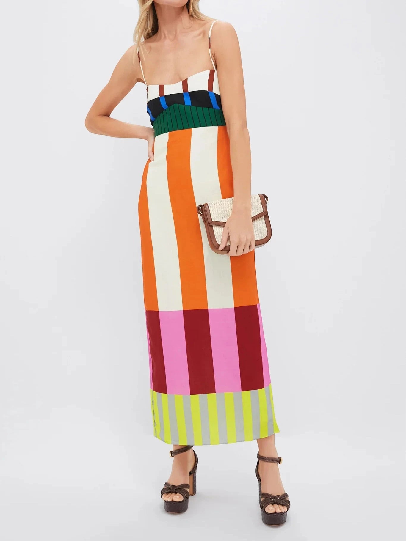 Women's Casual Elegant Maxi Summer Dress with Strapless Bodice