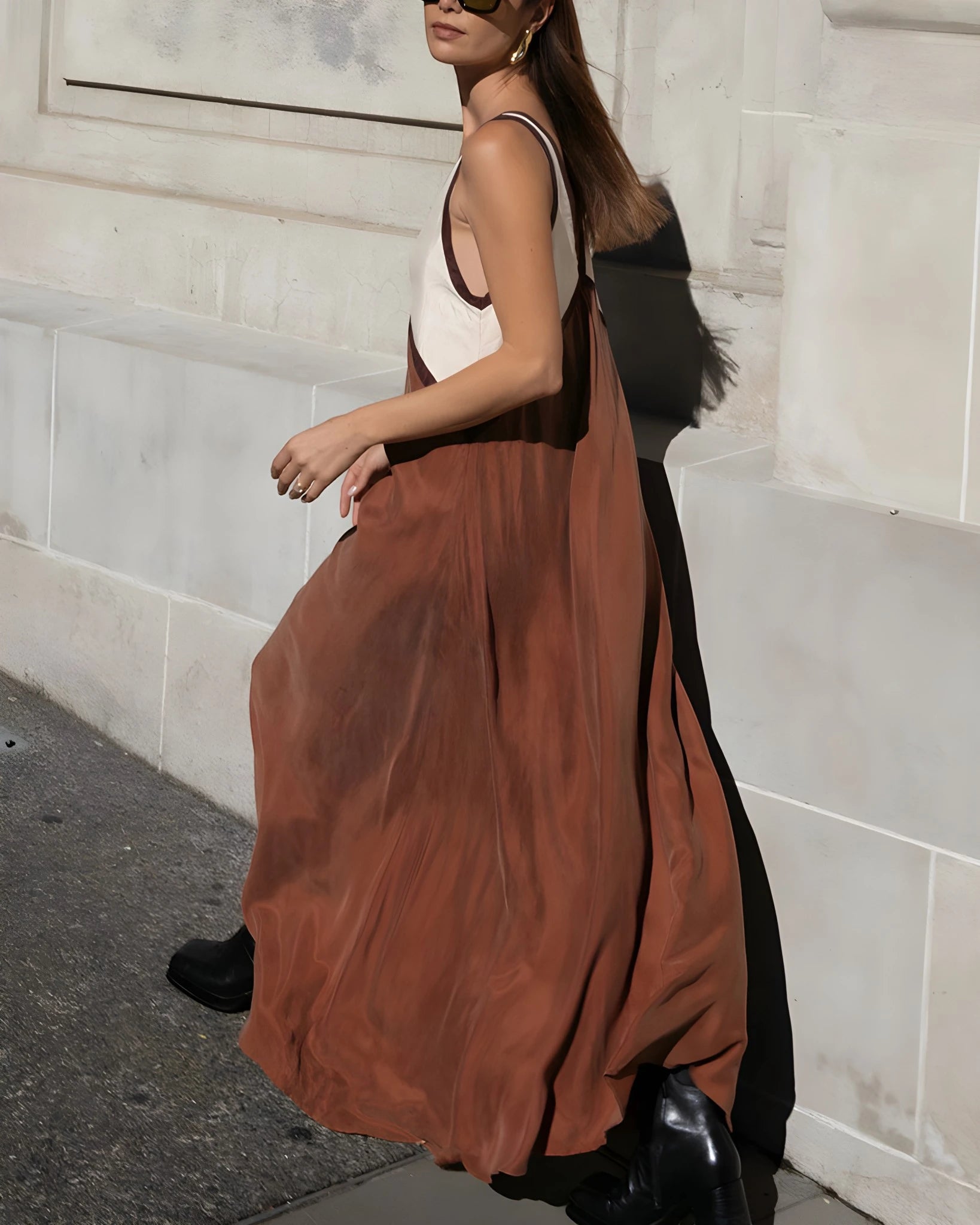 Women's Casual Elegant Maxi Summer Dress with V-Neck