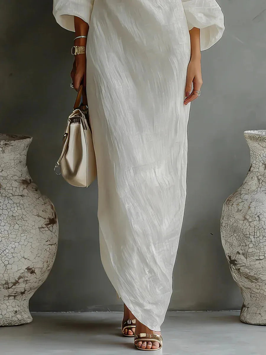 Women's Casual Loose Maxi Summer Dress with One Shoulder