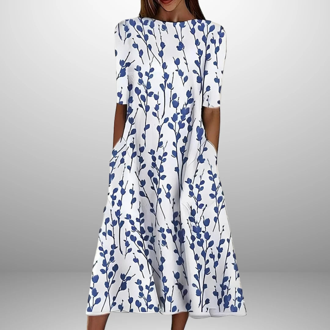 Women's Casual Midi Summer Dress with Pocket