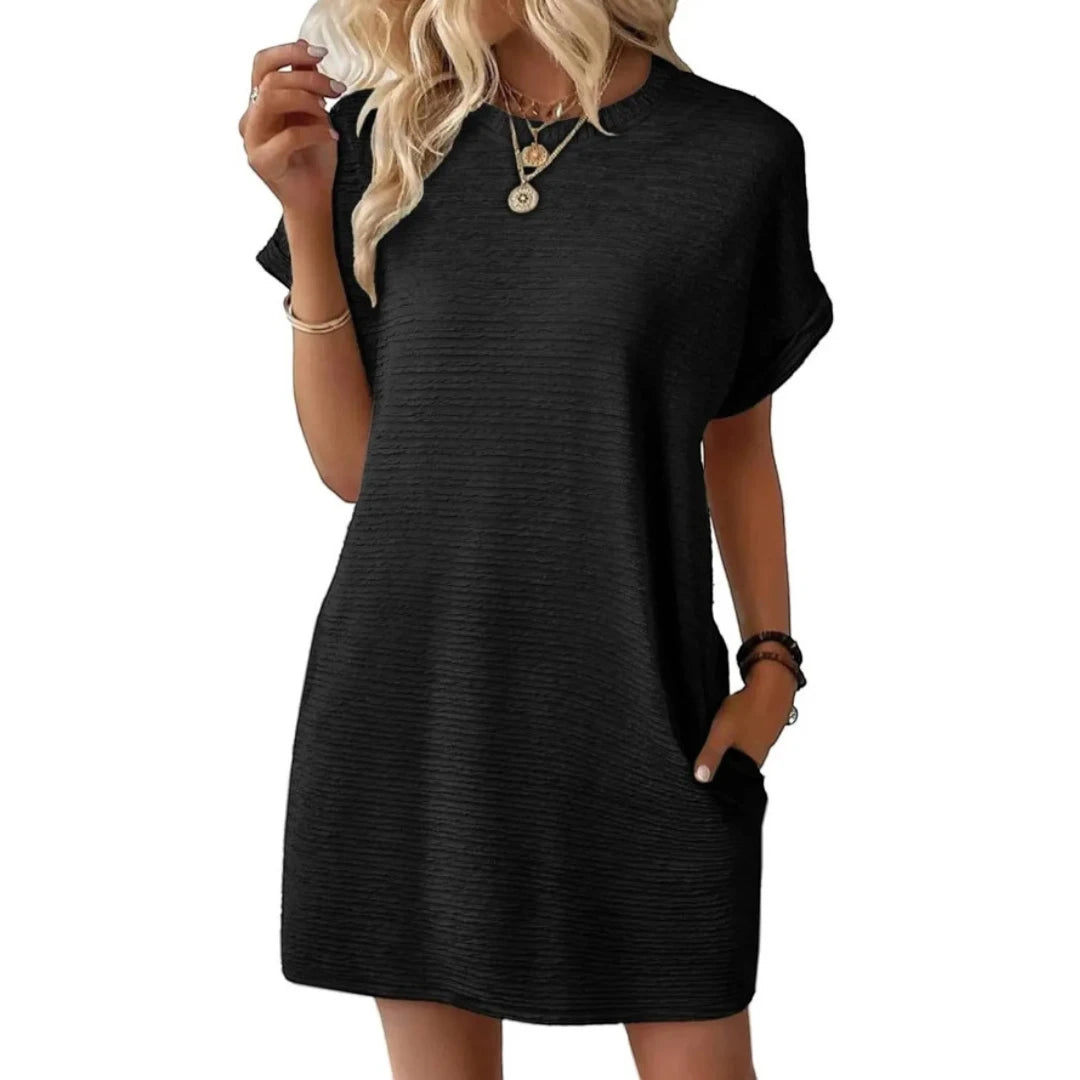 Women's Casual Mini Summer Dress with Short Sleeve