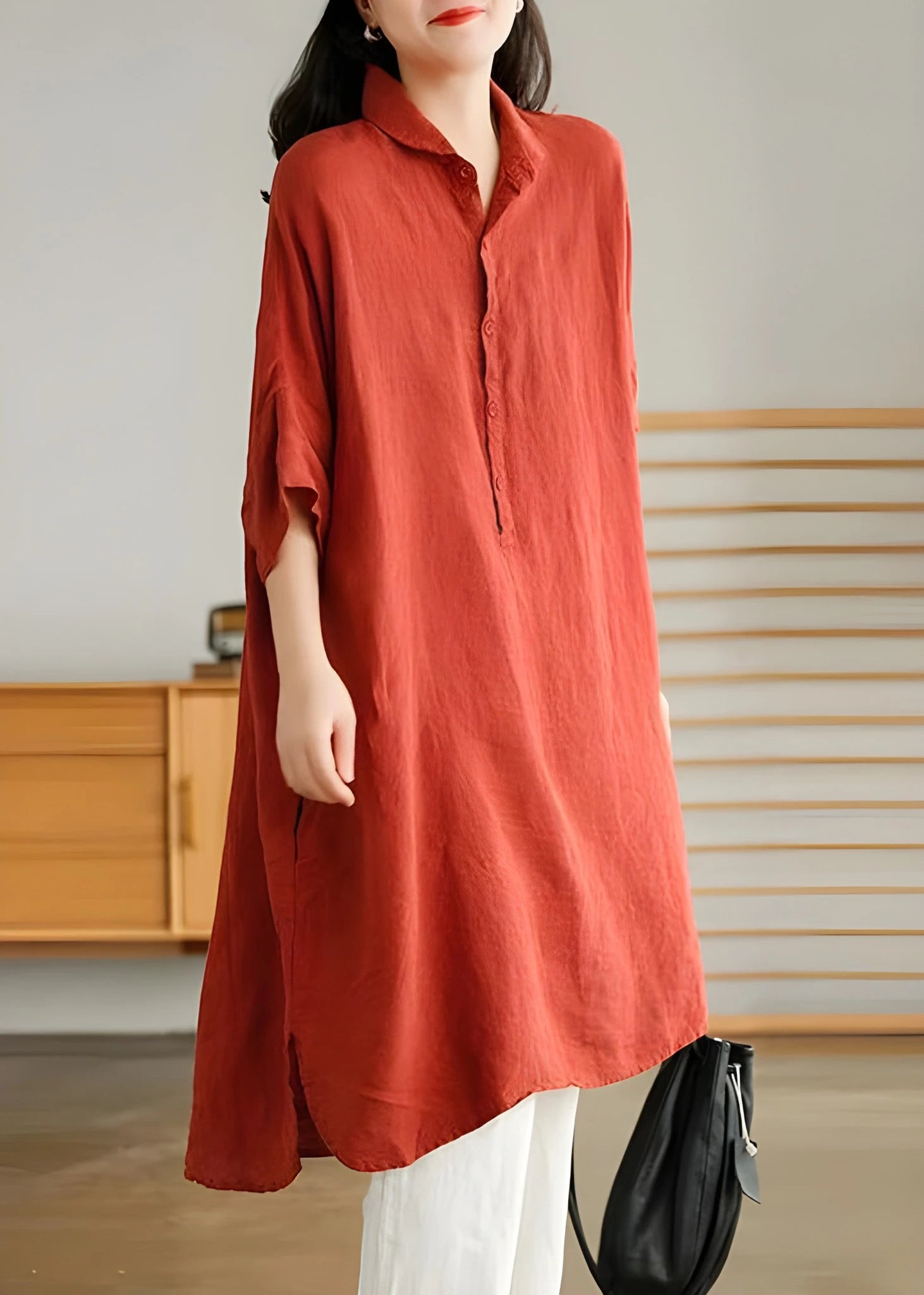Women's Casual Plus Size Midi Summer Dress with Short Sleeve