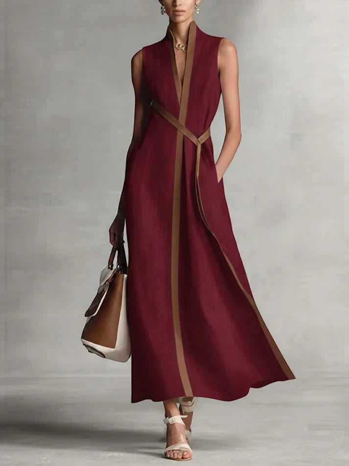 Women's Elegant Casual Maxi Summer Dress with Sleeveless Design