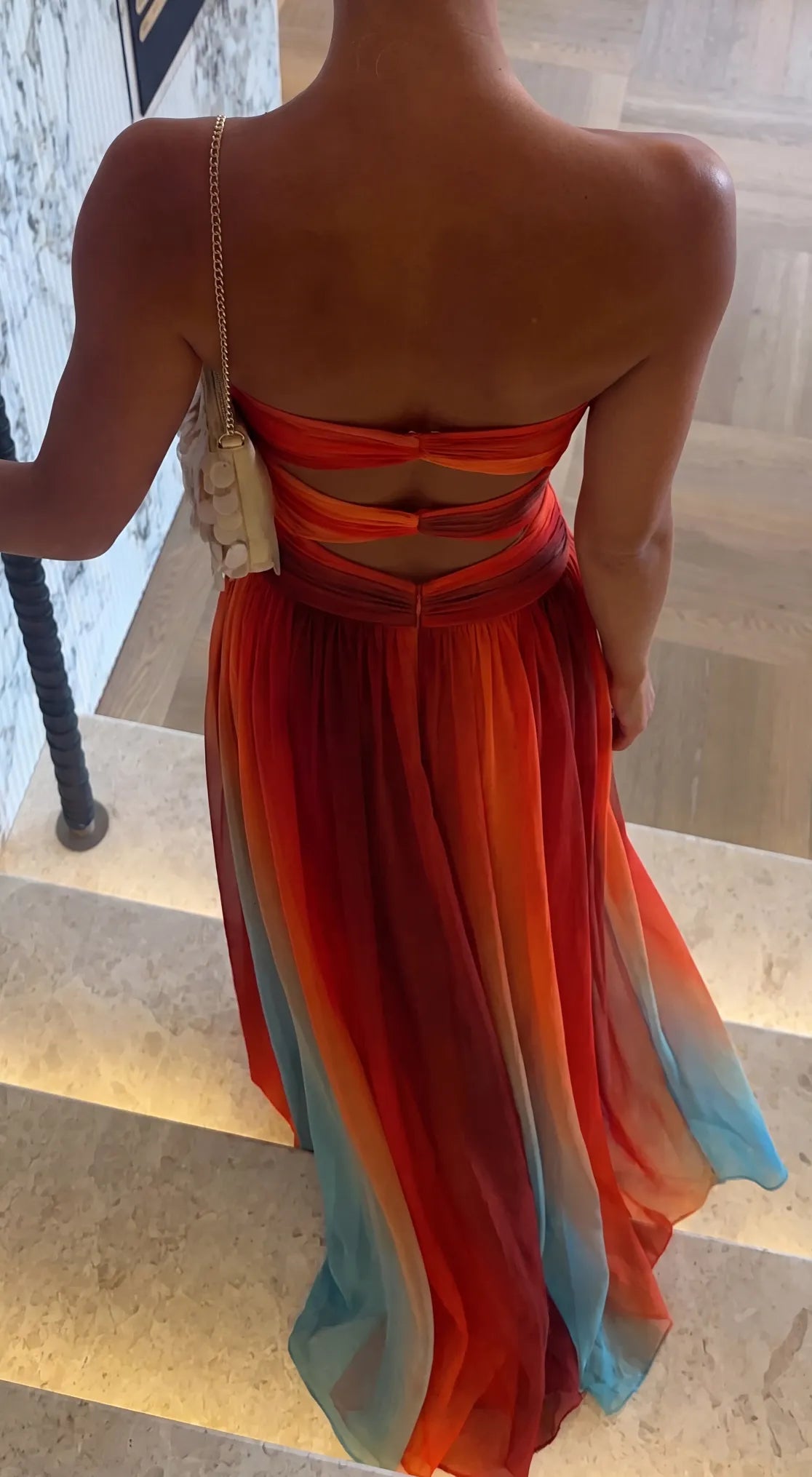 Women's Elegant Flowy Maxi Summer Dress with Strapless