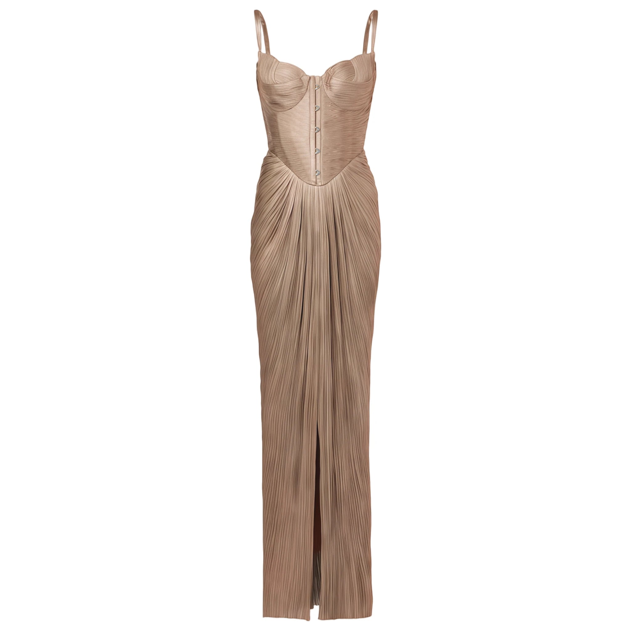 Women's Elegant Formal Maxi Wedding Guest Dress with Slit