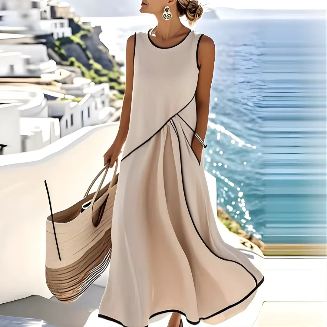 Women's Elegant Loose Maxi Summer Dress with Sleeveless