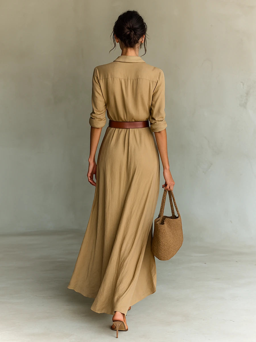 Women's Formal Maxi Summer Dress with Belt