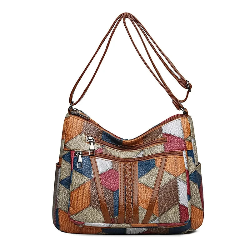 Women's Geometric Crossbody Bag | Tote Zipper