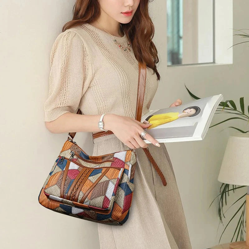 Women's Geometric Crossbody Bag | Tote Zipper