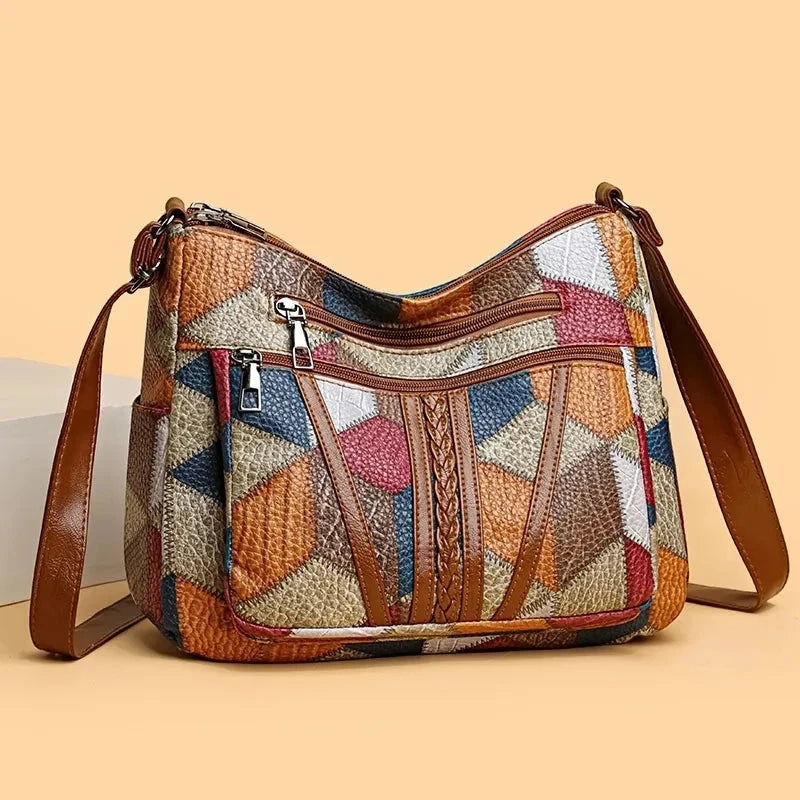 Women's Geometric Crossbody Bag | Tote Zipper