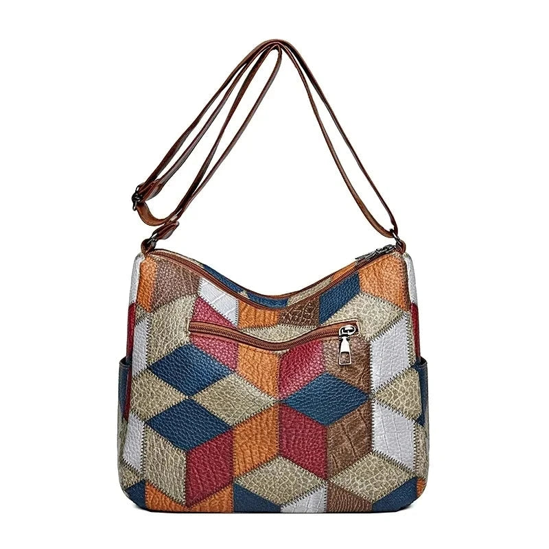 Women's Geometric Crossbody Bag | Tote Zipper