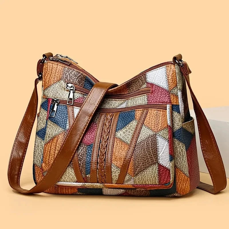 Women's Geometric Crossbody Bag | Tote Zipper