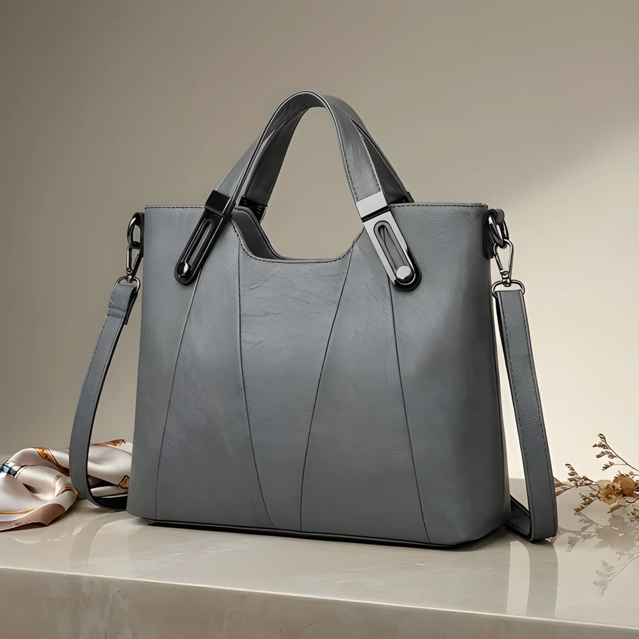 Women's Structured Crossbody Bag Multi-Compartment