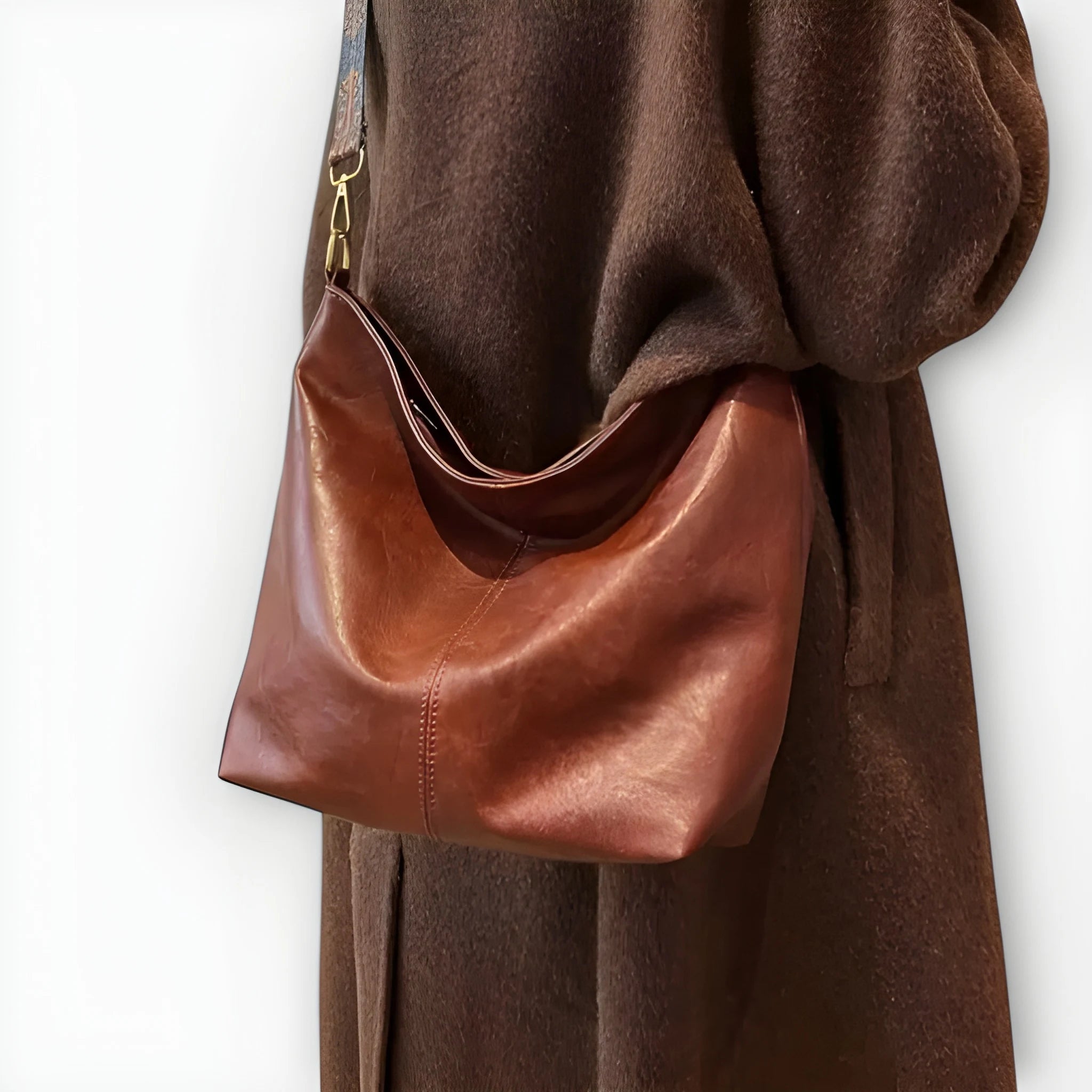 Women's Artistic Belt Shoulder Bag with Patterned Strap