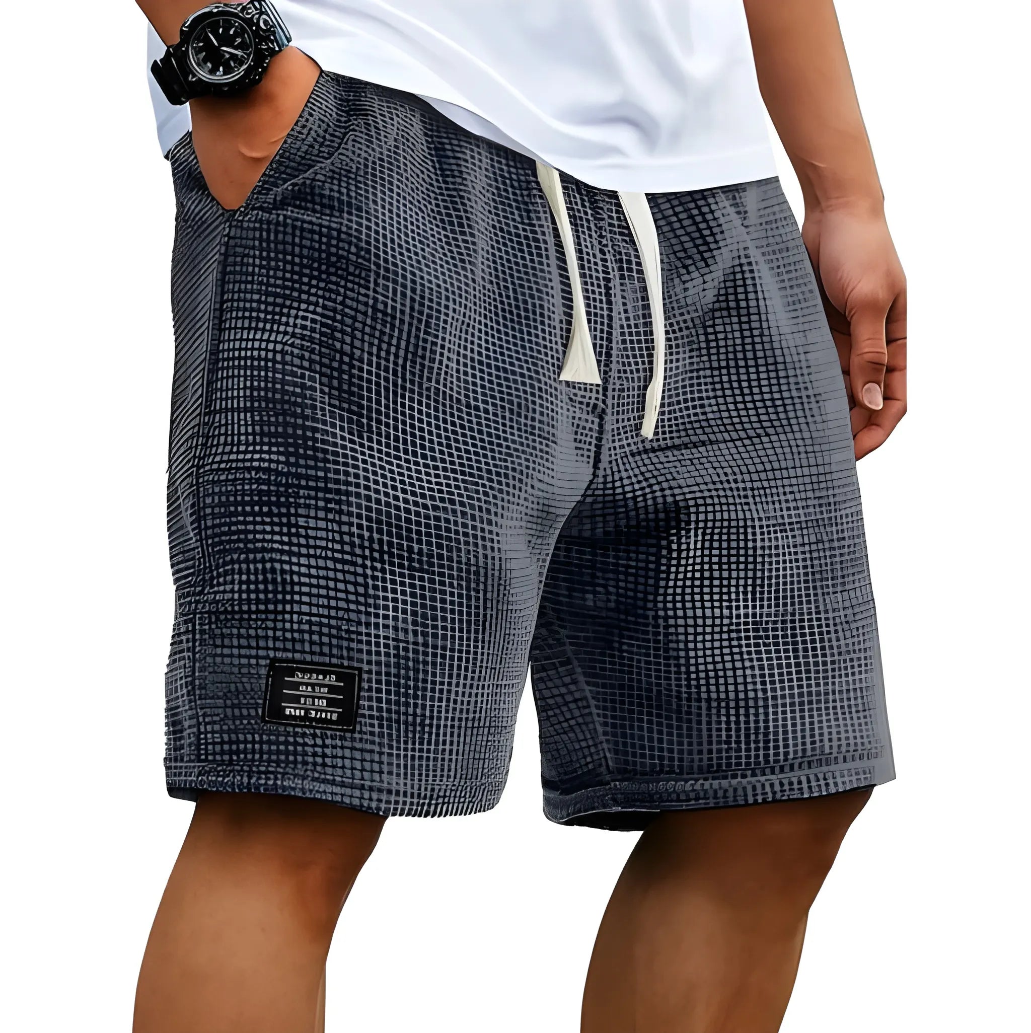 Men's Summer Casual Shorts with Drawstring Waist and Pockets
