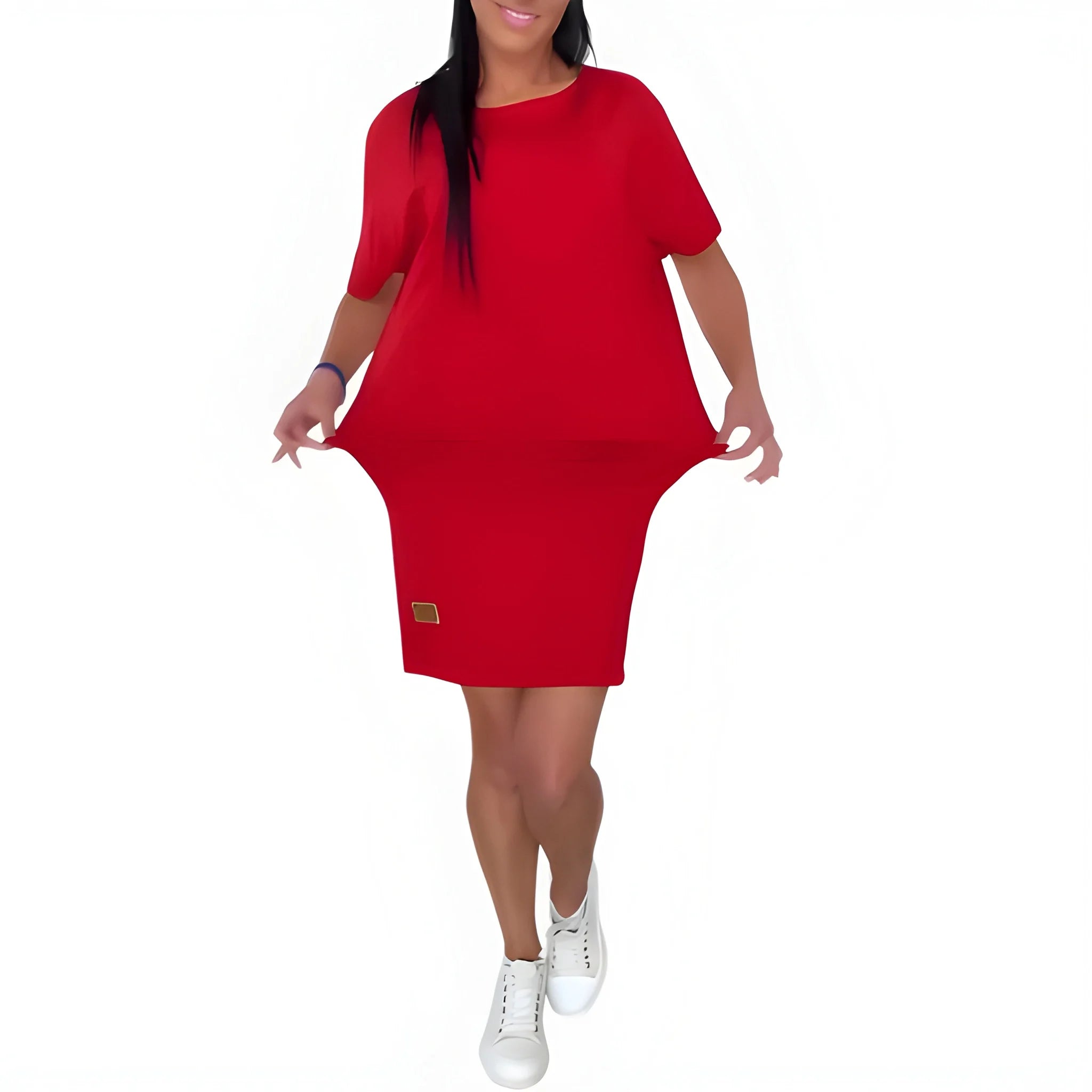 Women's Casual Elegant Mini Summer Dress with Short Sleeves