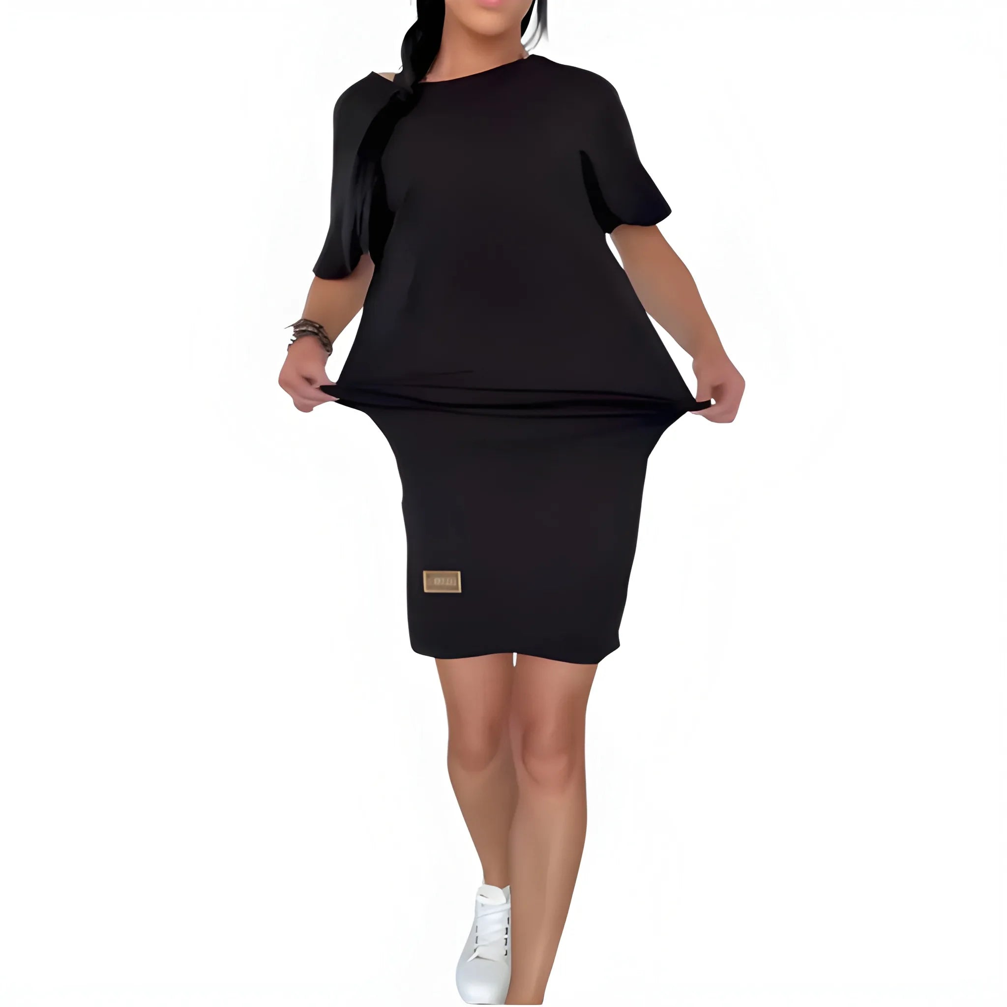Women's Casual Elegant Mini Summer Dress with Short Sleeves