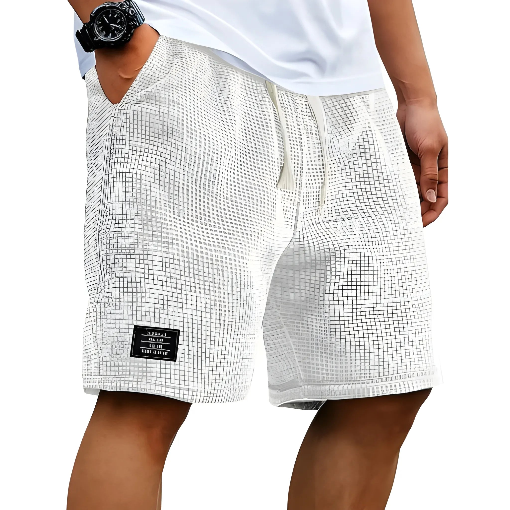 Men's Summer Casual Shorts with Drawstring Waist and Pockets