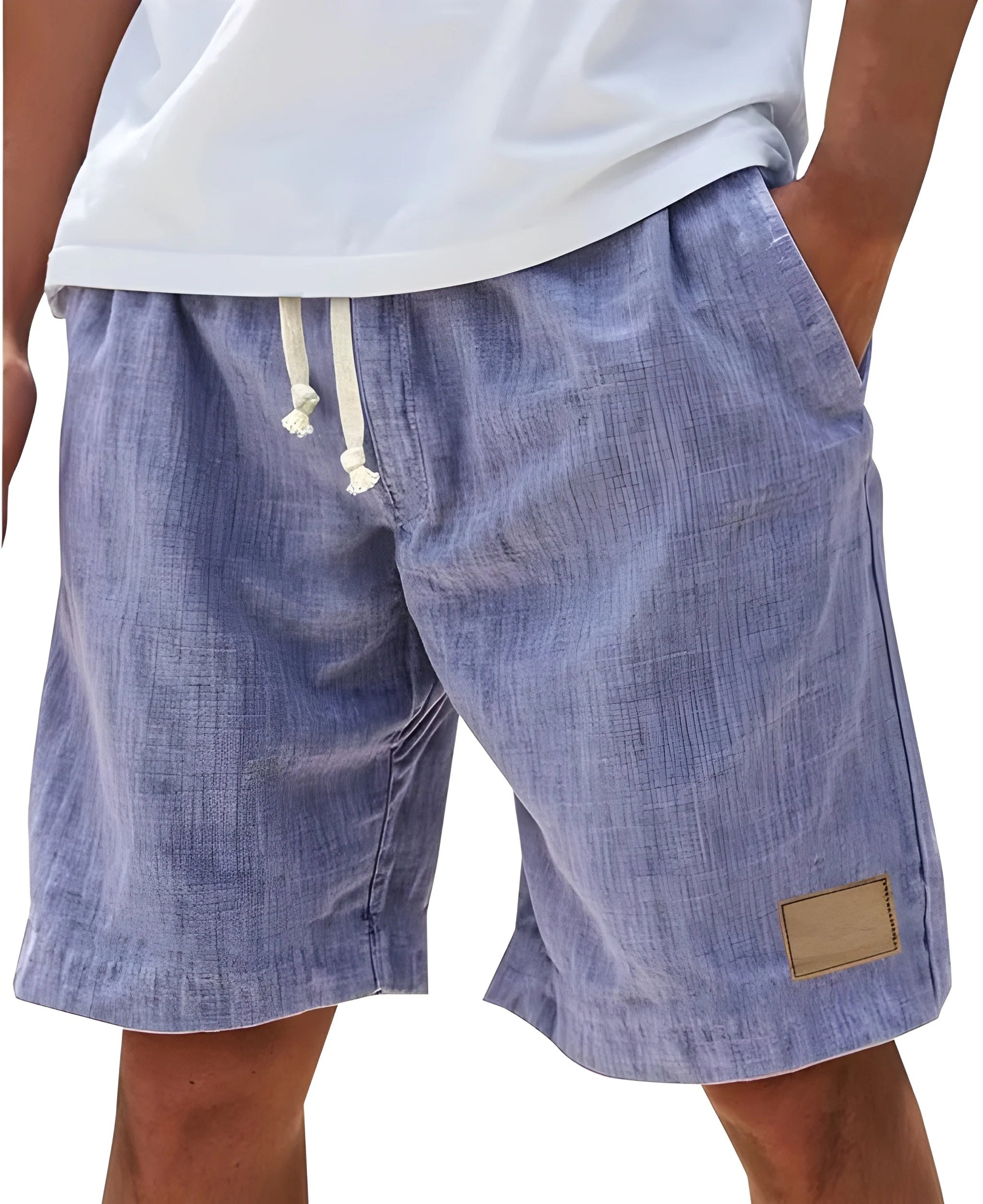 Men's Summer Beach Shorts with Drawstring Waist and Pockets
