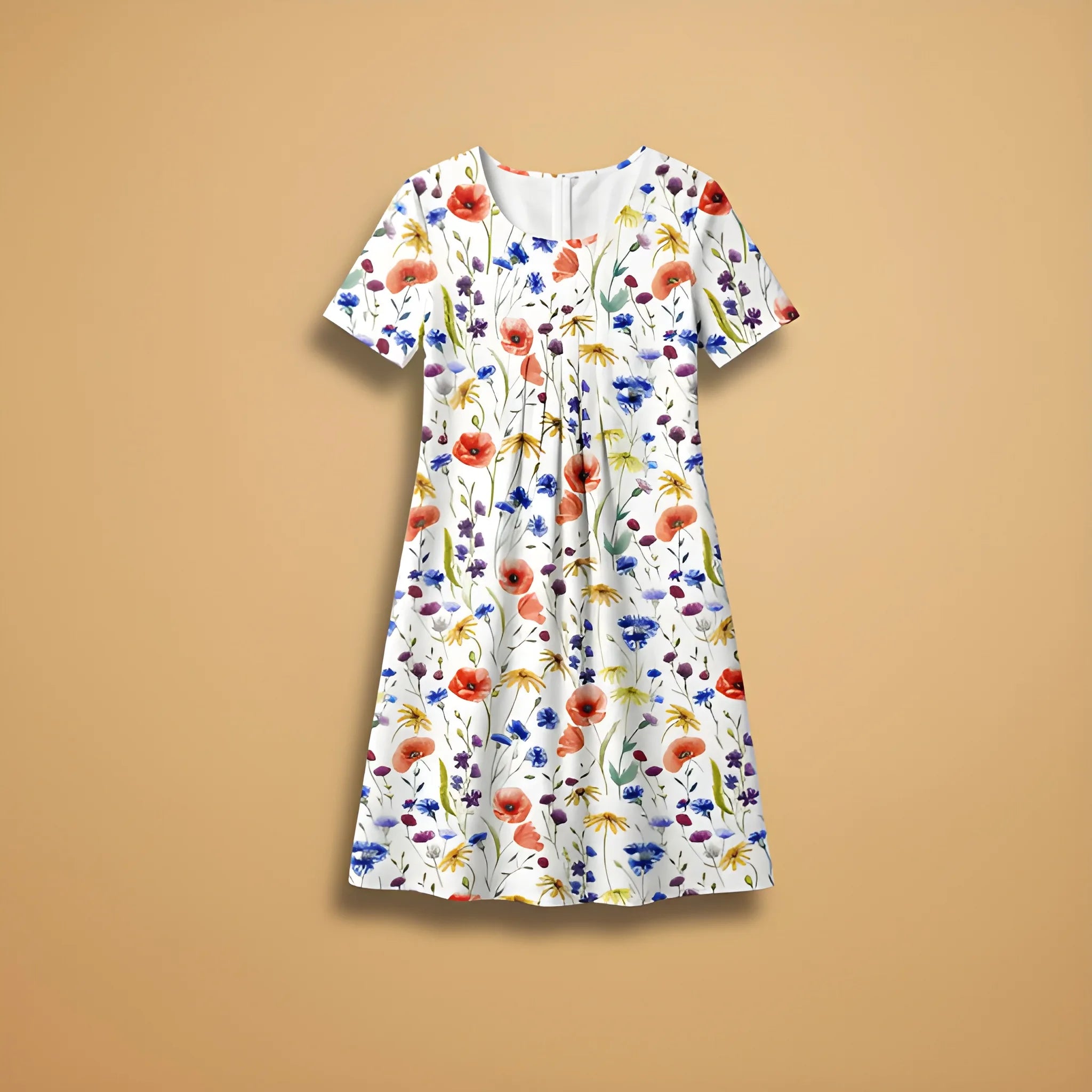 Women's Casual Flowy Midi Summer Dress with Tiered Skirt