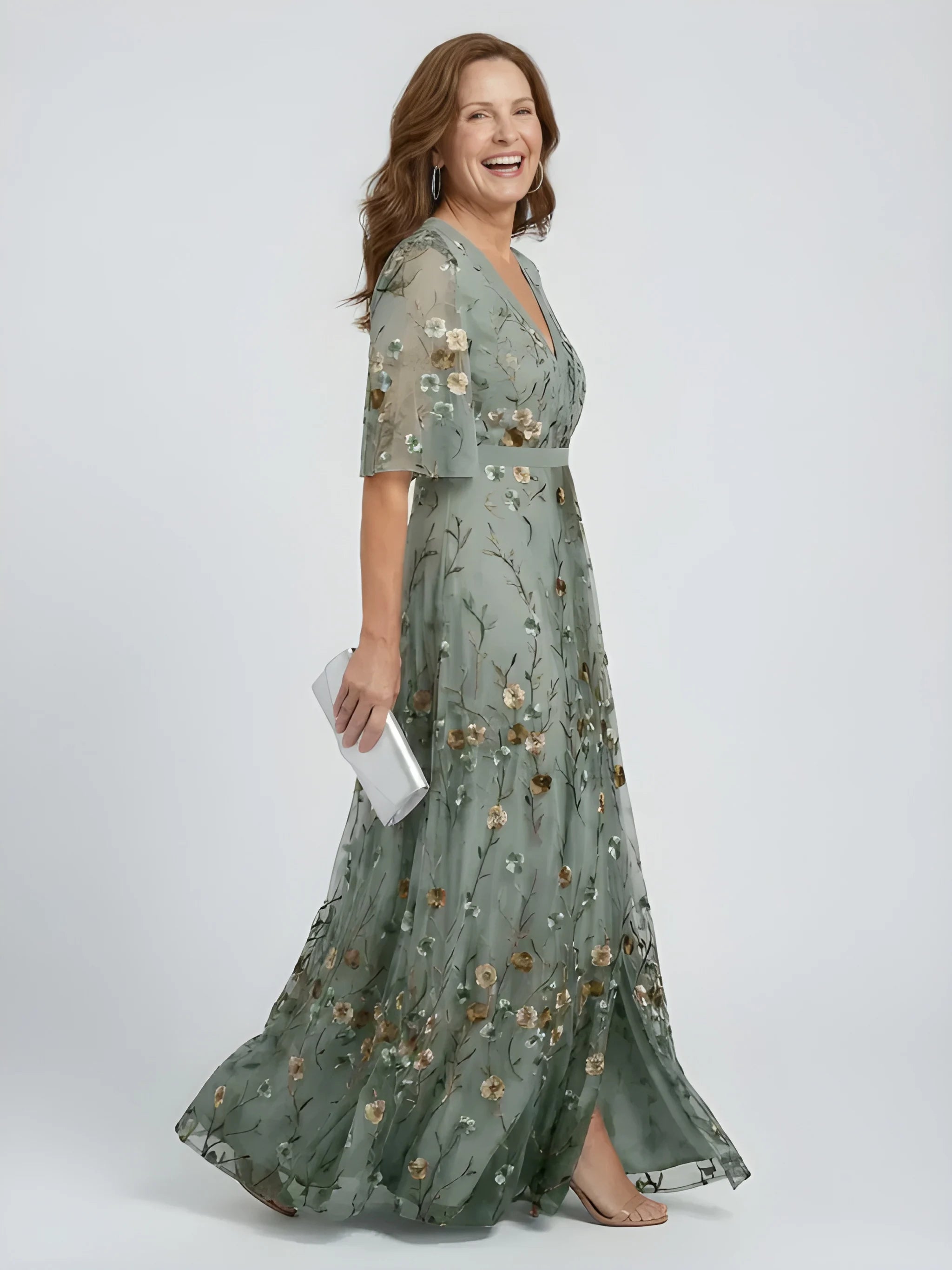 Women's Casual Floral Maxi Summer Dress with Halter Neckline