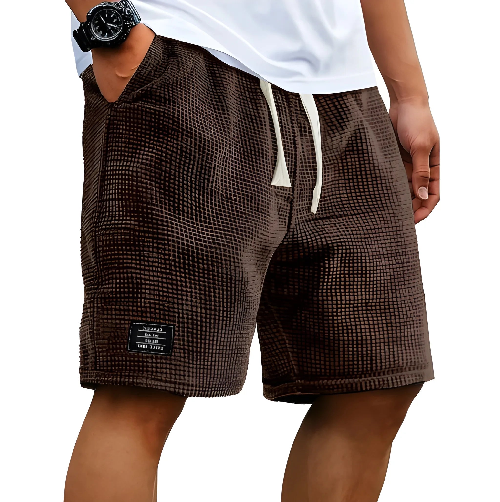 Men's Summer Casual Shorts with Drawstring Waist and Pockets
