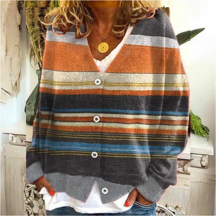 Angie | Women's Floral Warm Cardigan | Button Down