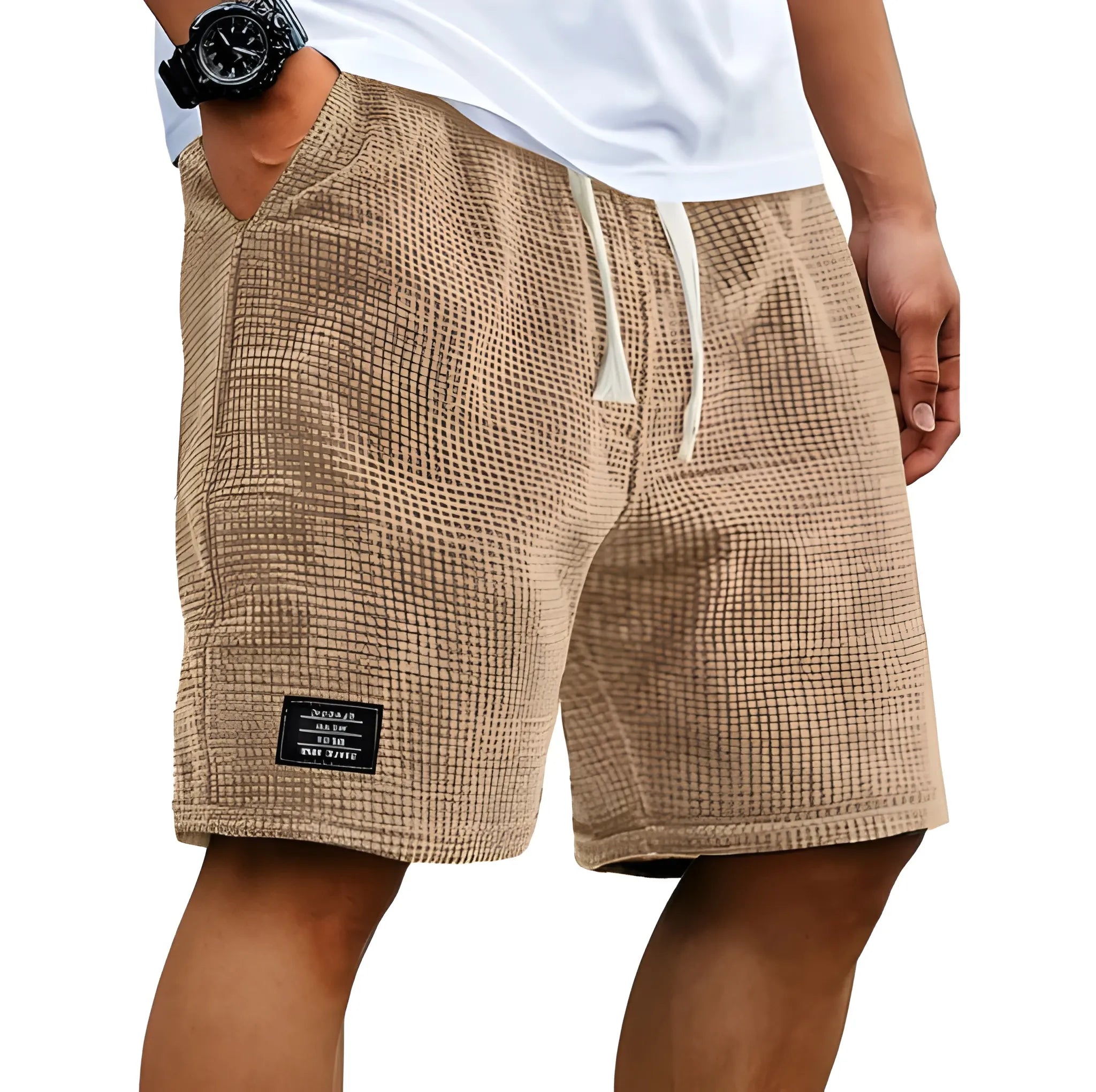 Men's Summer Casual Shorts with Drawstring Waist and Pockets