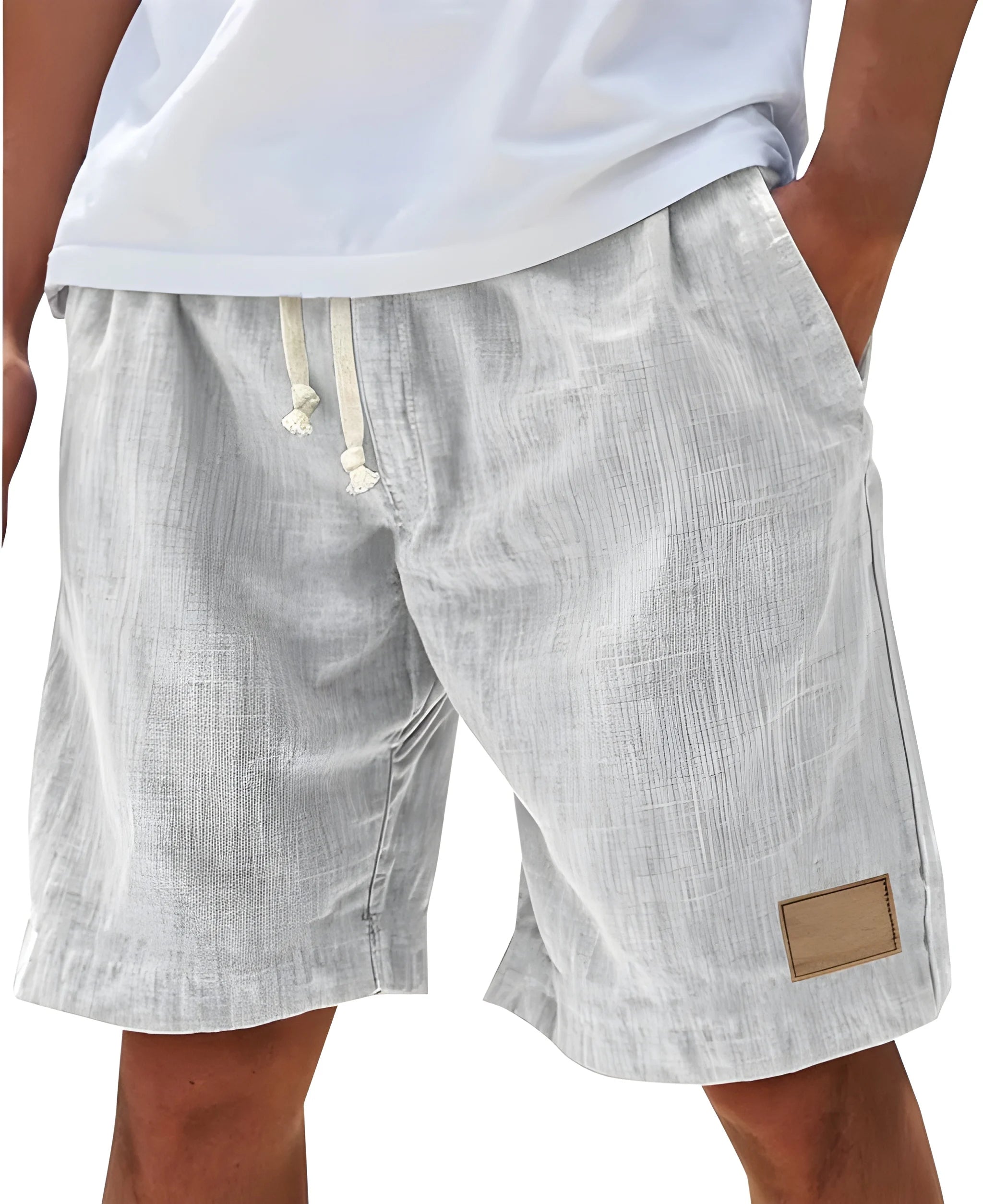 Men's Summer Beach Shorts with Drawstring Waist and Pockets